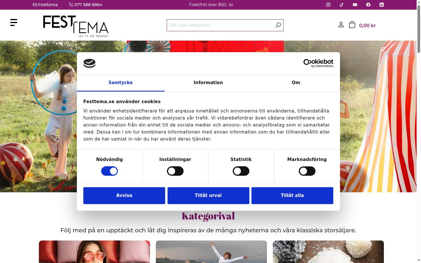 Zrzut ekranu banera zgody wyświetlanego przed jakąkolwiek interakcją