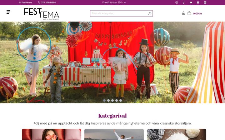 Screenshot of festtema.se