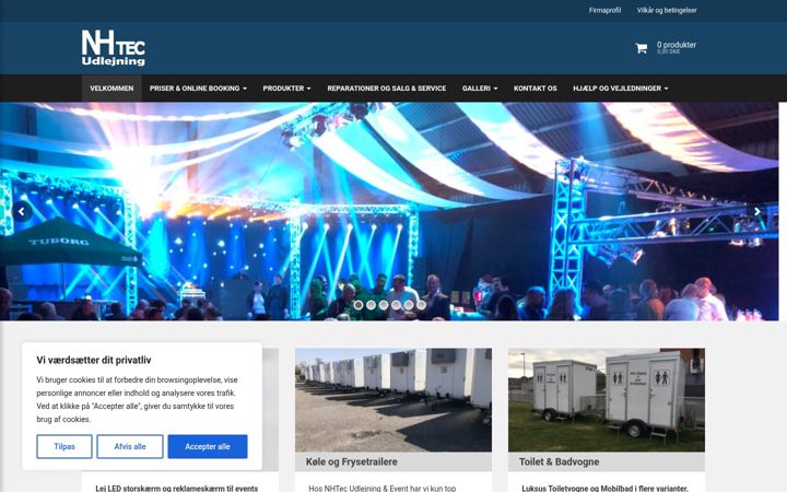 Screenshot of festudlejning.eu