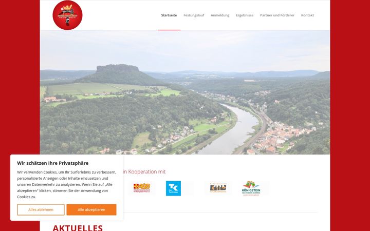 Screenshot of festungslauf.de
