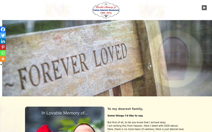 Screenshot of festusaderemiabodunwa.com