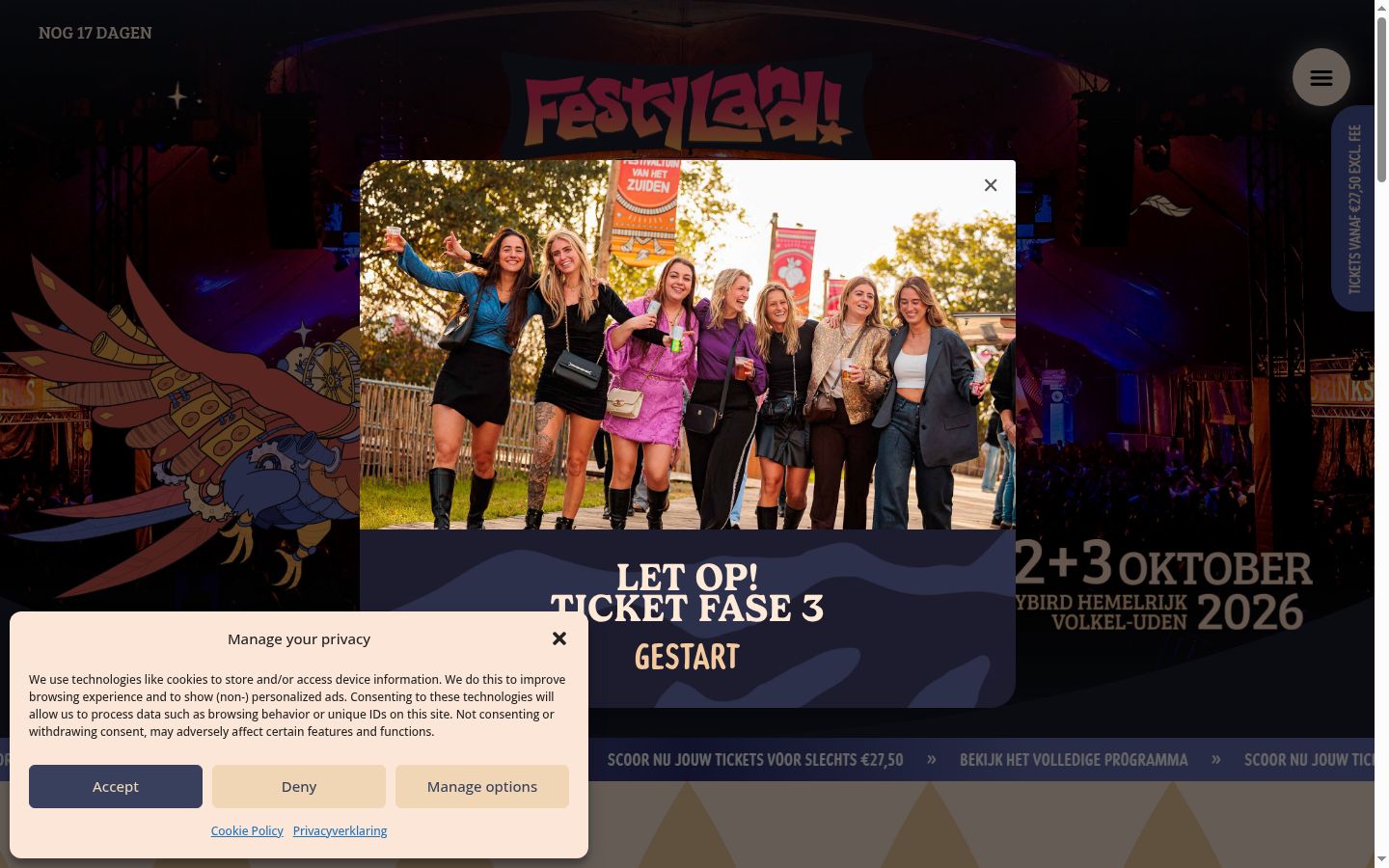 Screenshot tal-banner tal-kunsens muri qabel kwalunkwe interazzjoni