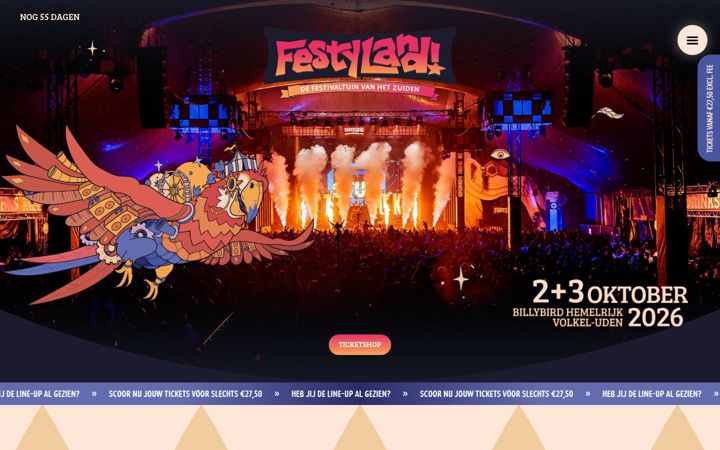 Screenshot of festyland.nl
