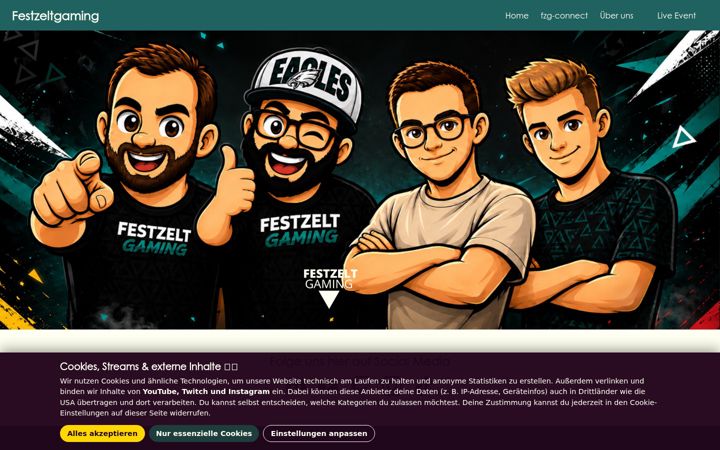 Screenshot of festzeltgaming.de