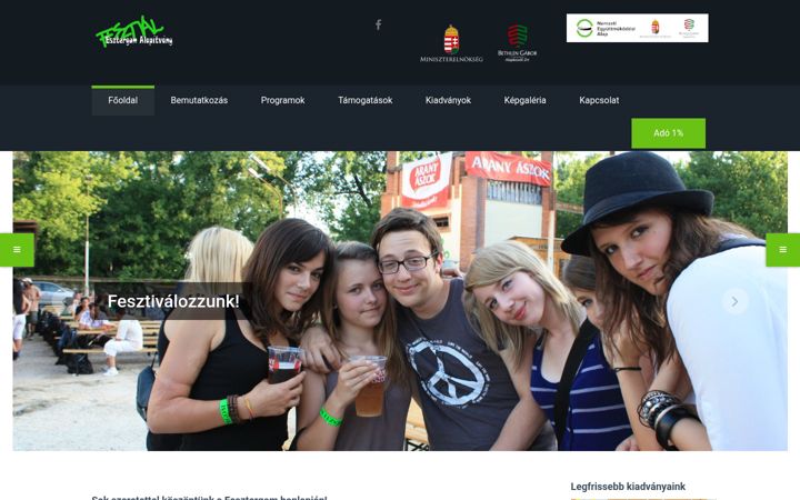Screenshot of fesztivalesztergom.hu