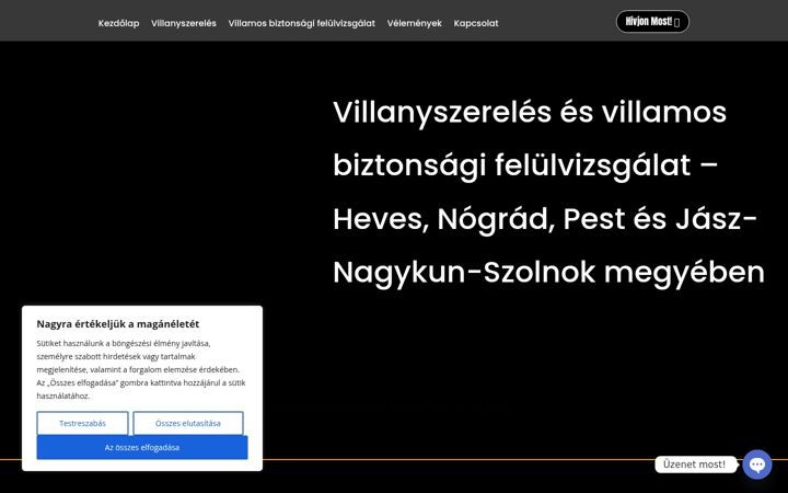Screenshot of feszultsegmentes.hu