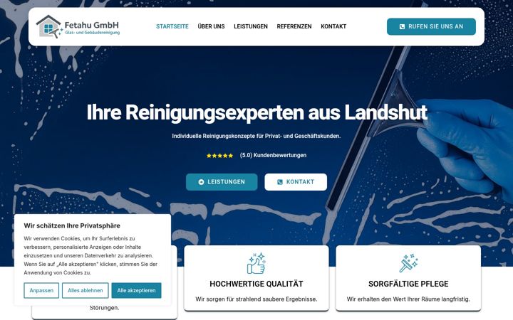 Screenshot of fetahu-reinigung.de