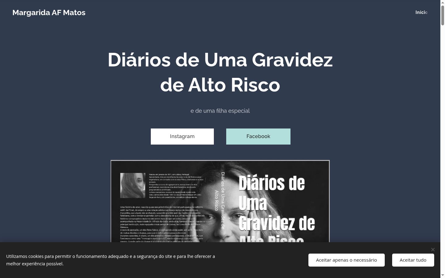 Captura de pantalla del banner de consentimiento mostrado antes de cualquier interacción