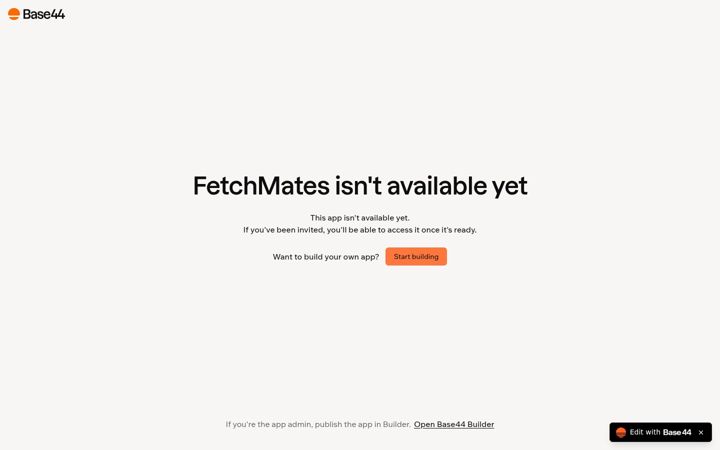 Screenshot of fetch-mates-ba79e543.base44.app