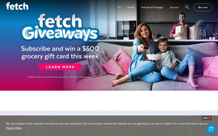 Screenshot of fetchtv.com.au