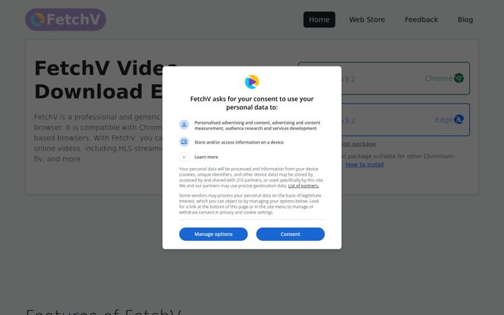 Screenshot of fetchv.net
