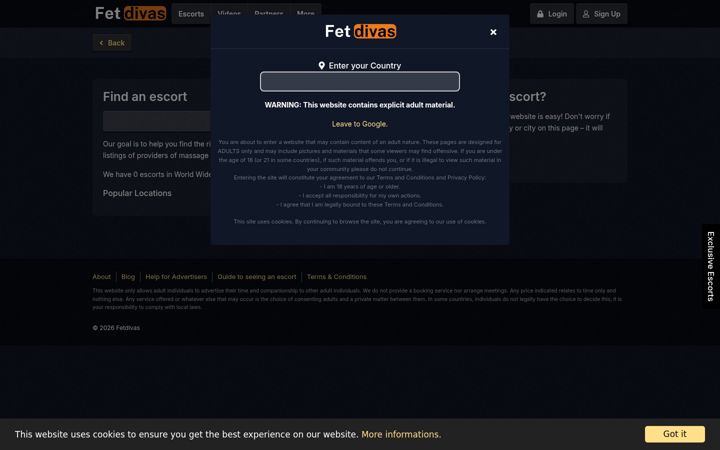 Screenshot of fetdivas.com