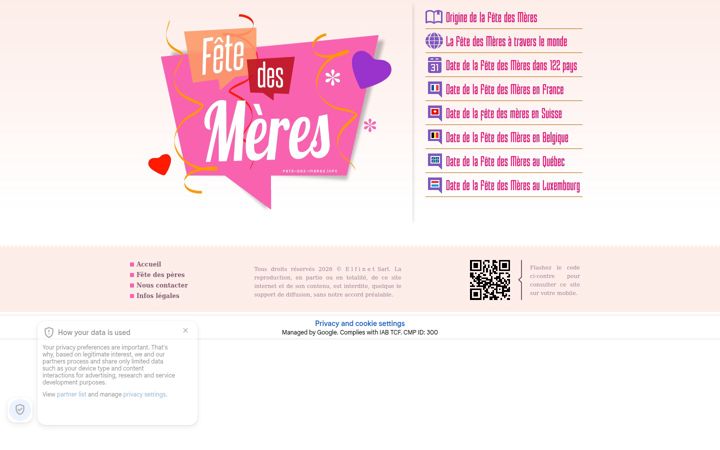 Screenshot of fete-des-meres.info