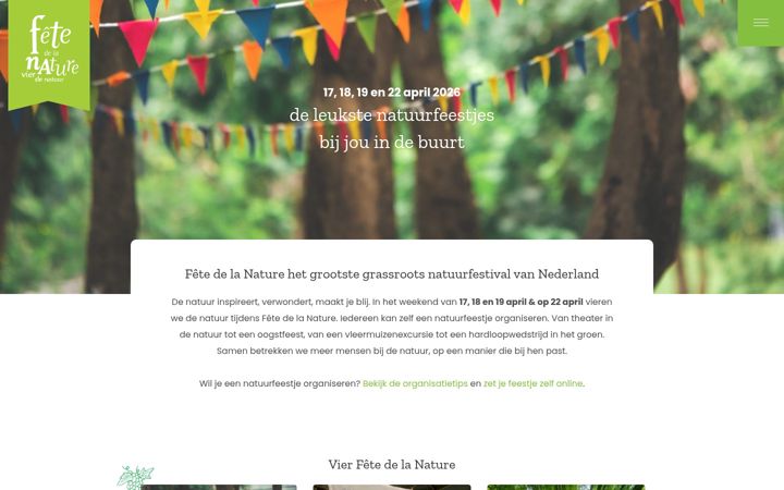 Screenshot of fetedelanature.nl