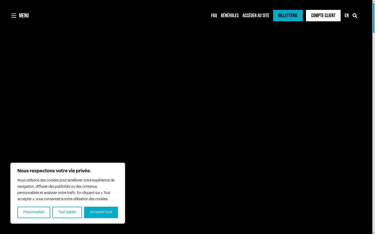Captura de pantalla del banner de consentimiento mostrado antes de cualquier interacción