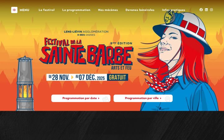 Screenshot of fetesdelasaintebarbe.com