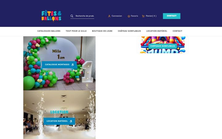 Screenshot of fetesetballons.com