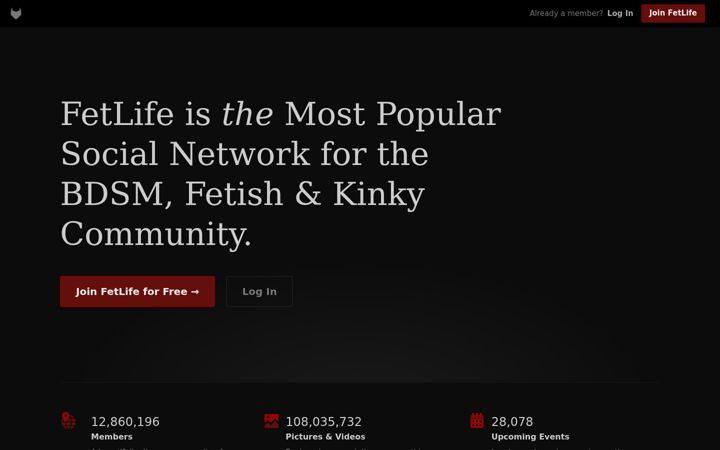 Screenshot van fetlife.com