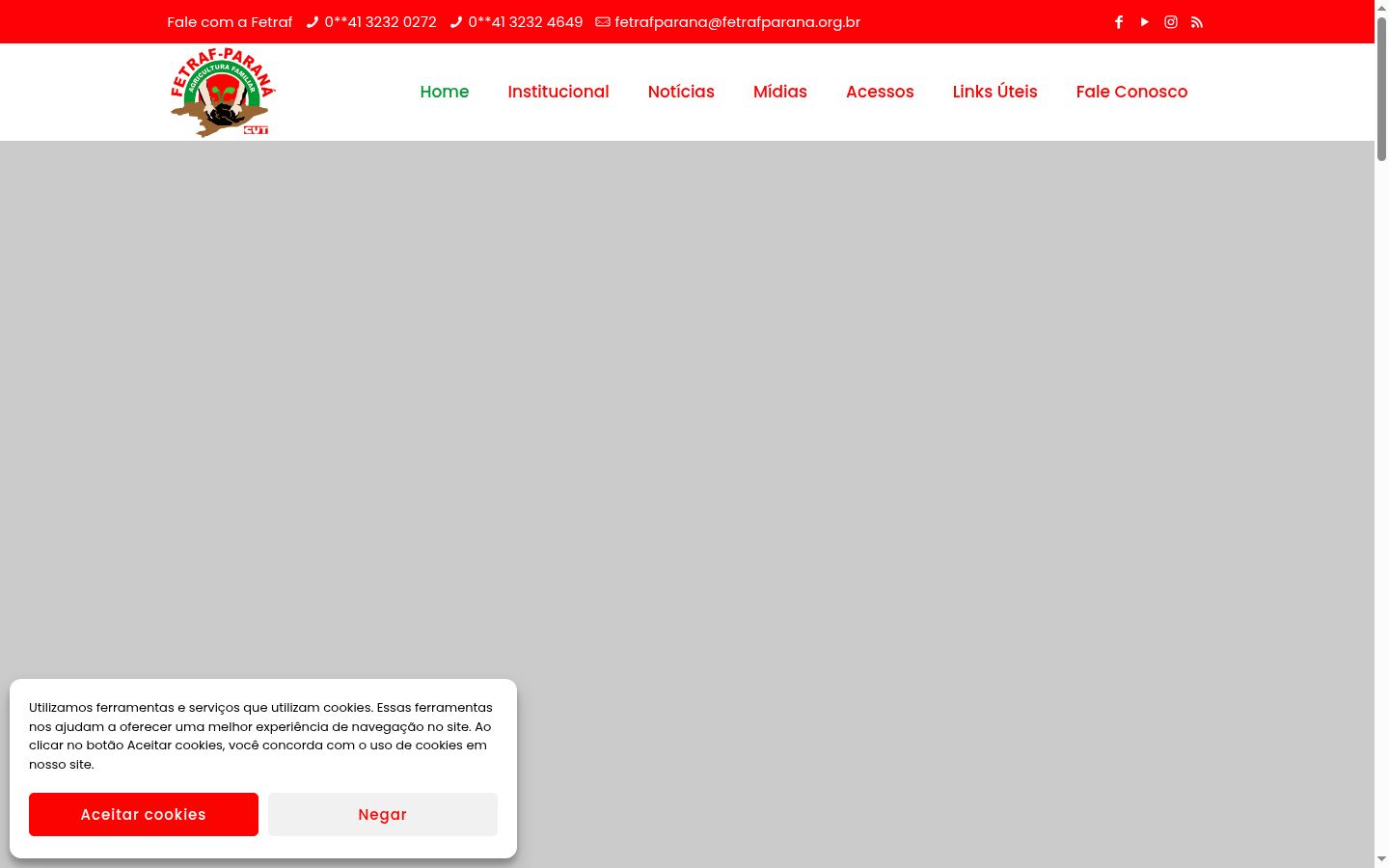 Screenshot des Einwilligungsbanners vor jeglicher Interaktion