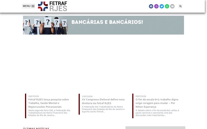 Screenshot of fetrafrjes.org.br