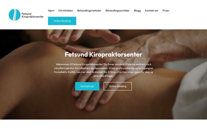 Screenshot of fetsundkiropraktor.no