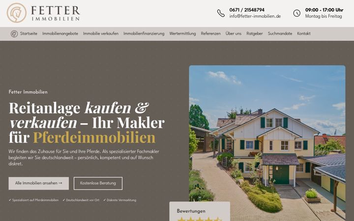 Screenshot of fetter-immobilien.de