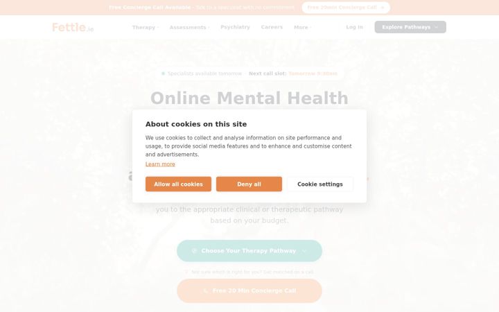 Screenshot of fettle.ie