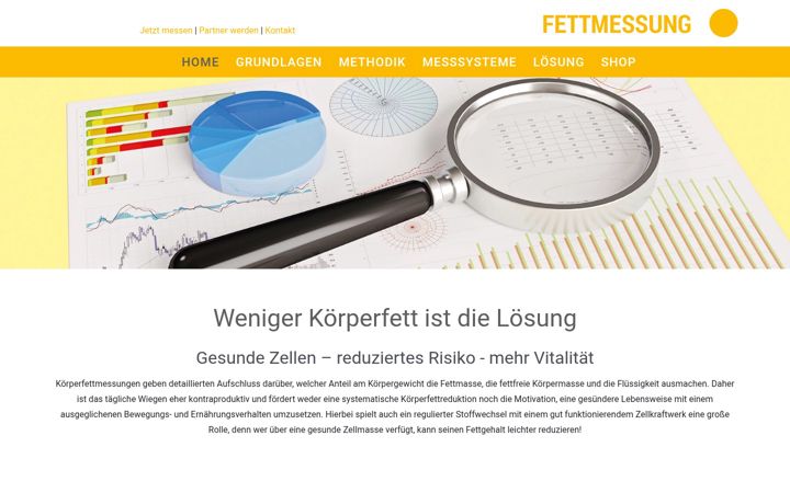 Screenshot of fettmessung.de