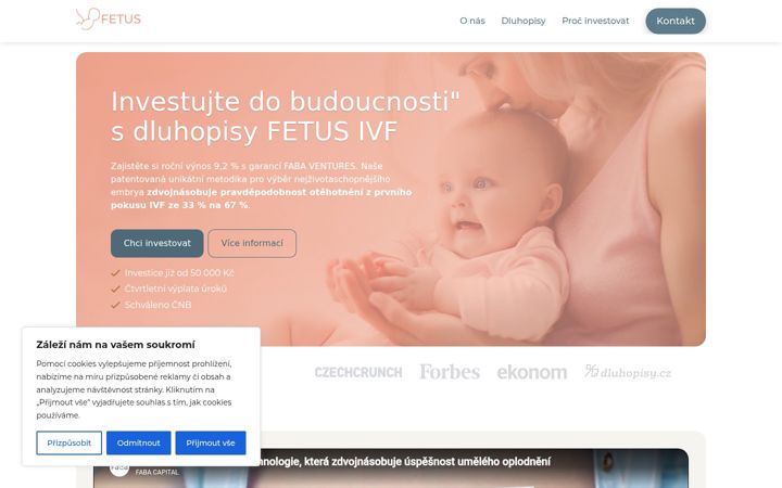 Screenshot of fetusdluhopisy.cz