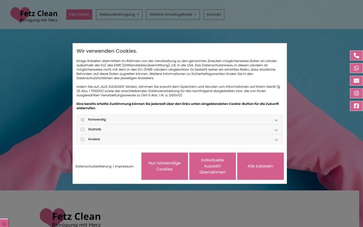 Screenshot of fetzclean.de