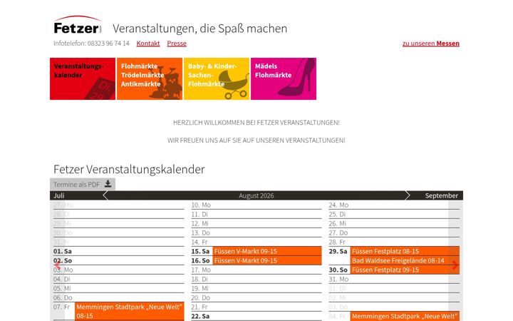 Screenshot of fetzer-veranstaltungen.de