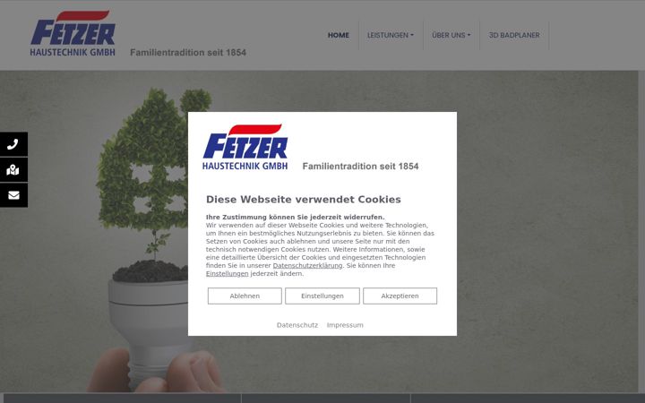 Skærmbillede af fetzerhaustechnik.de