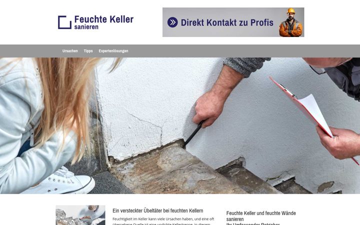 Skærmbillede af feuchtekeller-sanieren.de