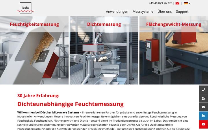 Screenshot of feuchtemessung.de