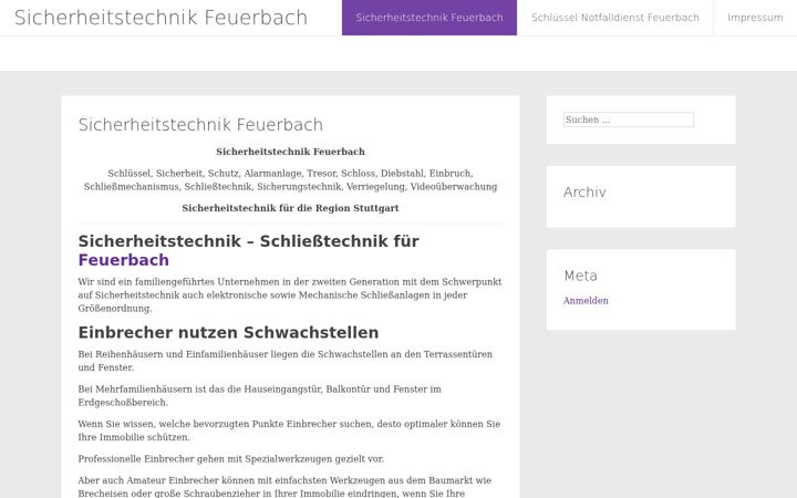 Screenshot of feuerbach-sicherheitstechnik.de