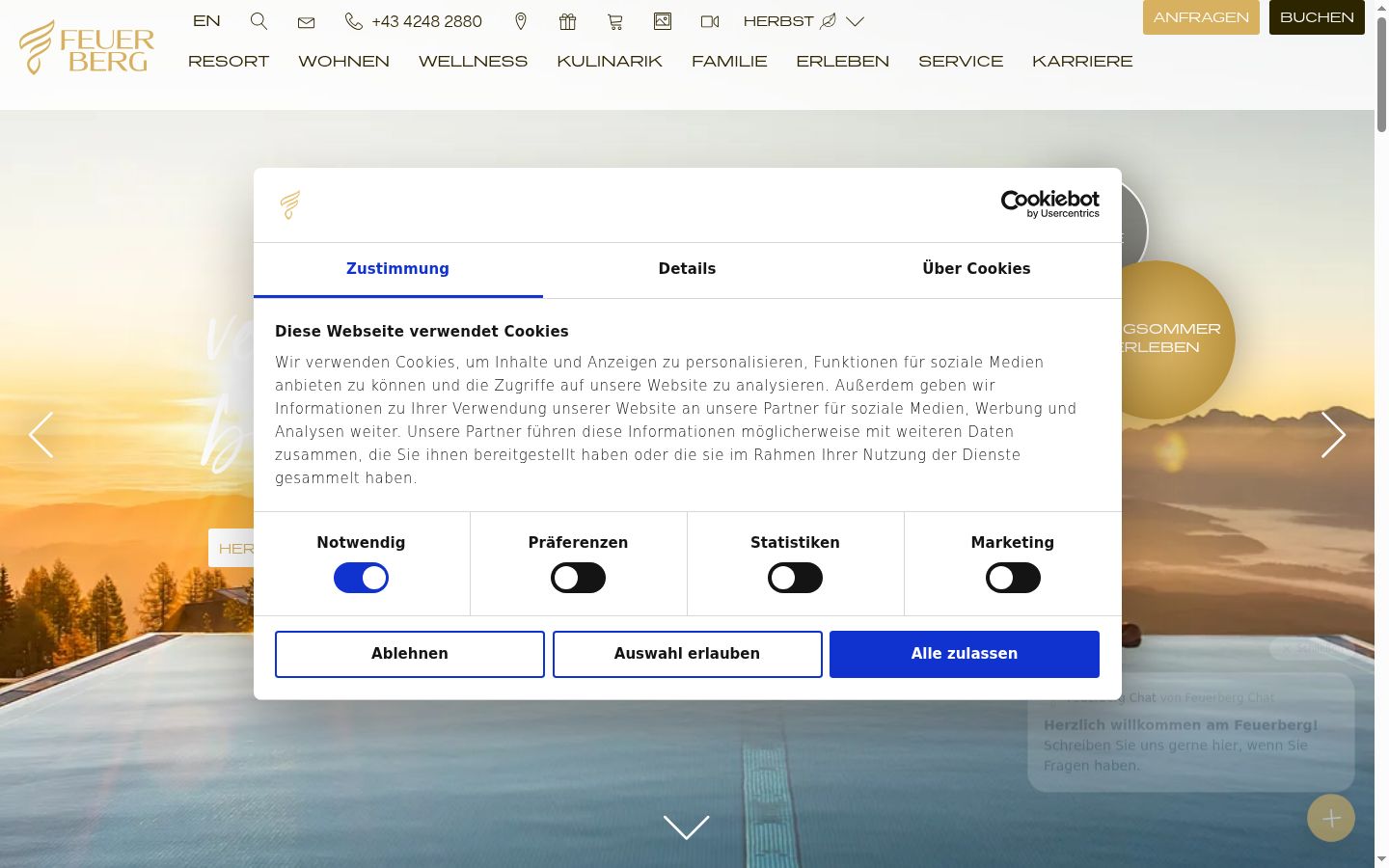 Captură de ecran a bannerului de consimțământ afișat înainte de orice interacțiune