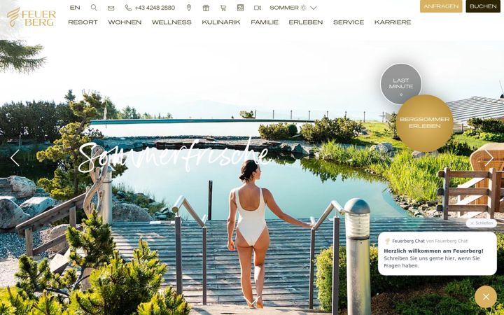 Screenshot of feuerberg.at