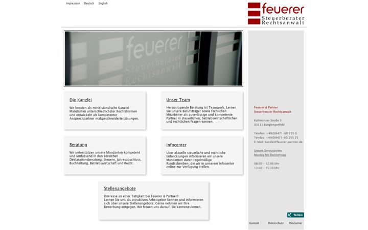 Screenshot of feuerer-partner.com