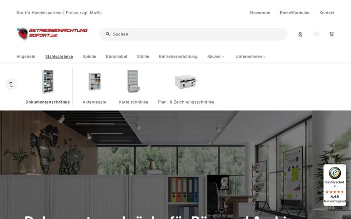 Screenshot of feuerfester-stahlschrank.de