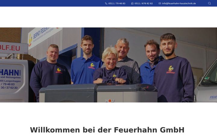 Screenshot of feuerhahn-haustechnik.de