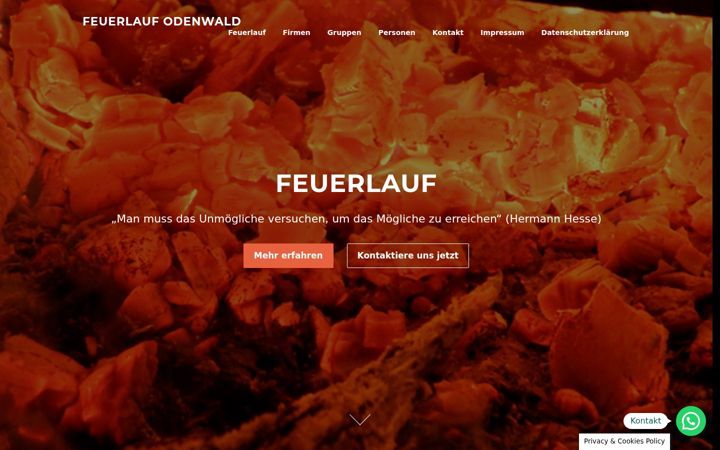Screenshot of feuerlauf-odenwald.de