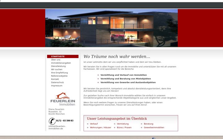 Screenshot of feuerlein-immobilien.de