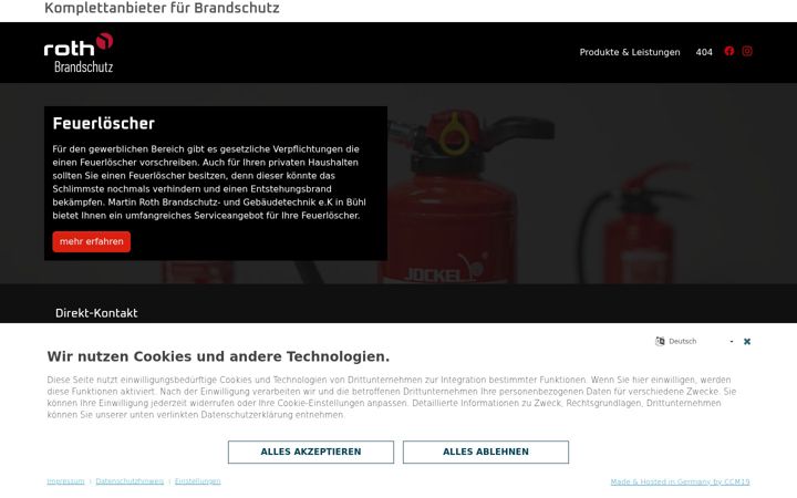 Screenshot of feuerloescher-buehl.de