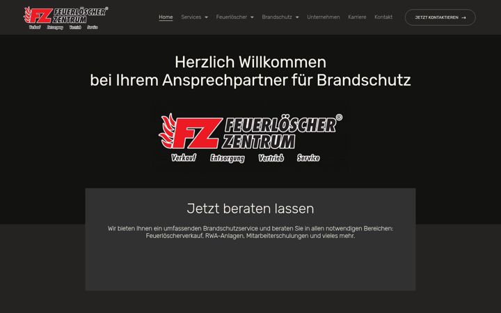 Screenshot of feuerloescher-zentrum.de