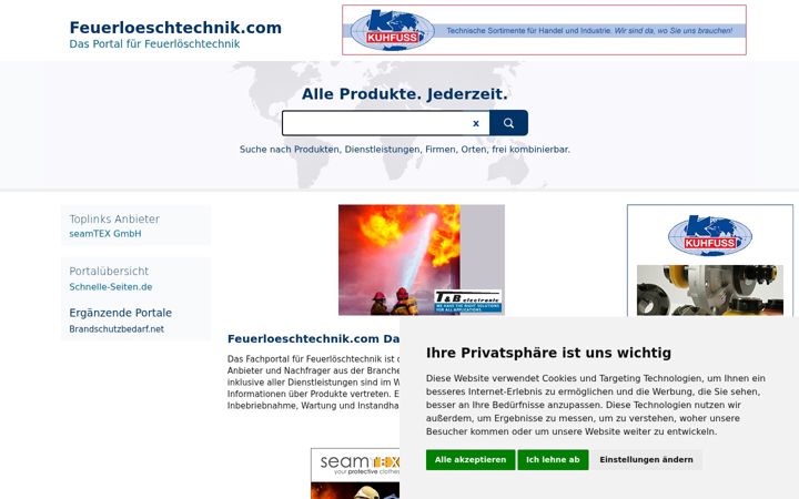 Screenshot of feuerloeschtechnik.com