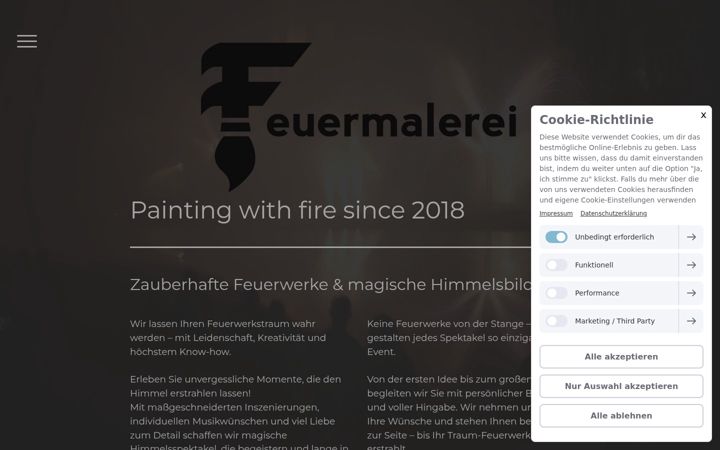 Screenshot ta' feuermalerei.de
