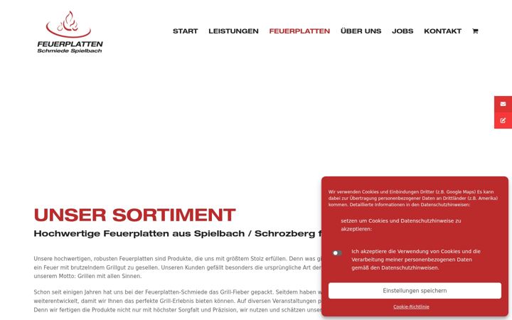 Screenshot of feuerplatten-schmiede.de