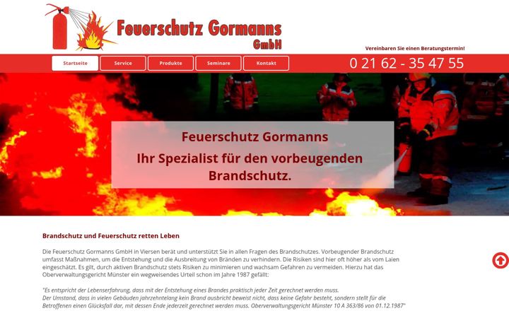 Screenshot of feuerschutz-gormanns.de