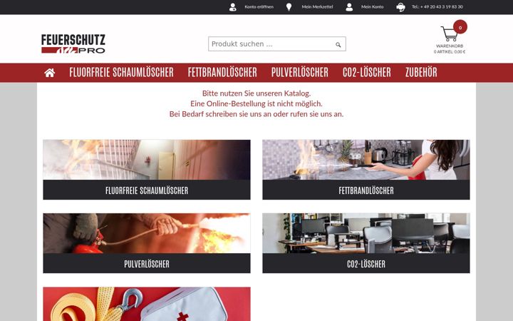 Screenshot of feuerschutz-pro.de