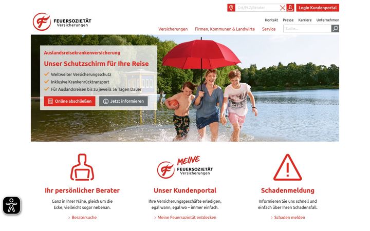 Screenshot of feuersozietaet.de